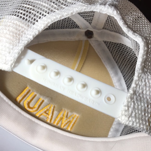 Maui white gold scrambled eggs puffy trucker hat mesh back 5 panel SnapBack cap - Picture 6 of 13